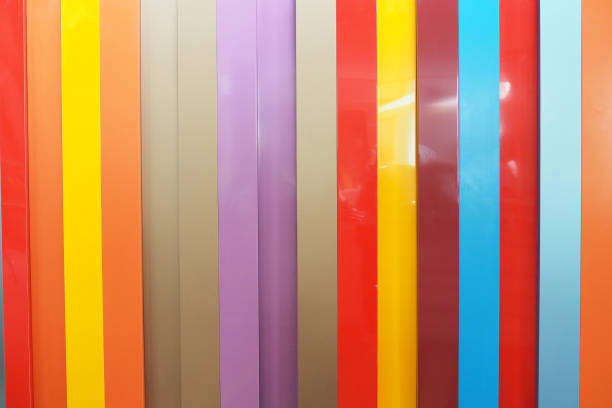 istock A colorful vertical metal plank with selective focus. 1205924519