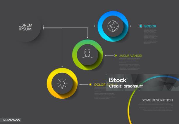Multipurpose Infographic Template With Three Elements Stock ...