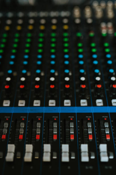 istock Full Frame Shot Of Sound Mixer Keyboard 1205928467