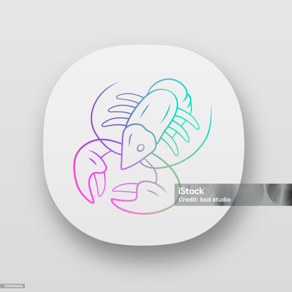 Crayfish App Icon Underwater Animals Lobster Healthy Nutrition Seafood  Restaurant Nutritious Dishes Food Delicacy Uiux User Interface Web Or  Mobile Applications Vector Isolated Illustrations Stock Illustration -  Download Image Now - iStock