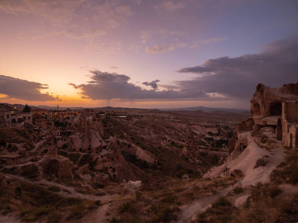 istock View across Cappadocia valley from Uchisar during sunset, Central Anatolia, Turkey 1205939896