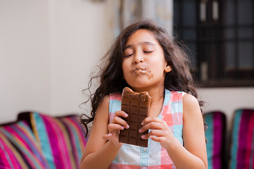 Chocolate, Eating, Child, Food, Indian,