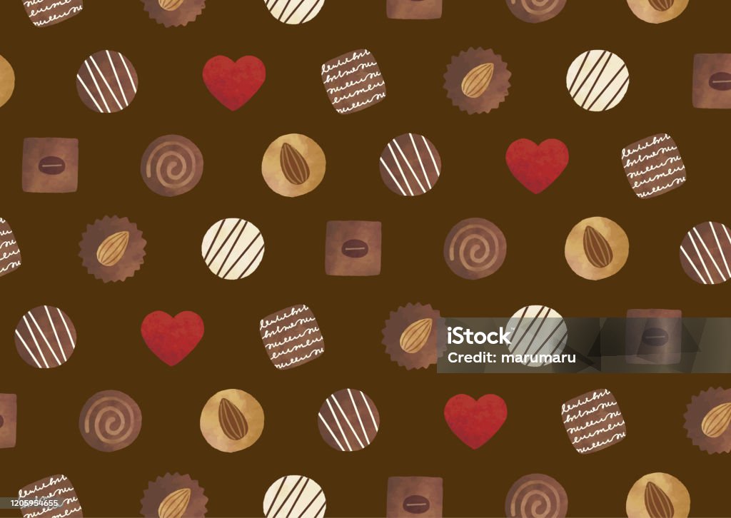 Simple Pattern Chocolate Chocolate Pattern Stock Illustration - Download Image Now - Chocolate ...