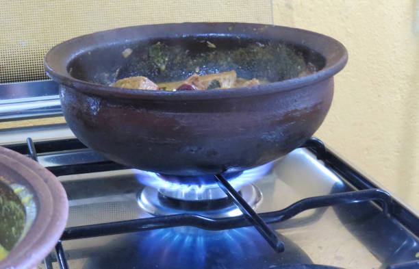 istock Cooking a meal on a stove 1205957358
