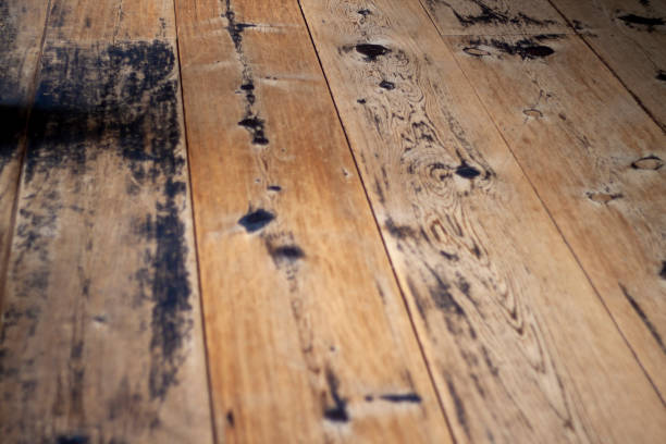 istock Close-up photo of aged flooring 1205959961