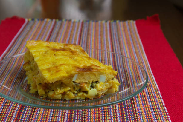 istock Palm heart pie on the wood table kitchen 1205960091