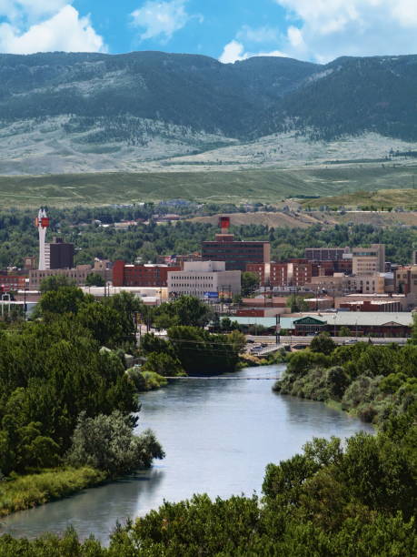 casper skyline - wyoming stock-fotos und bilder