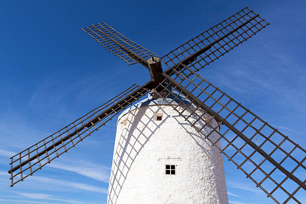 istock Medieval windmills in Consuegra, Toledo province, Spain 120597571
