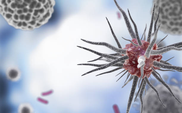 istock Virus cells or bacteria molecule. Flu, view of a virus under a microscope, infectious disease. Germs, bacteria, cell infected organism. Virus H1N1, Swine Flu, Corona virus. 3d Rendering. 1205976194