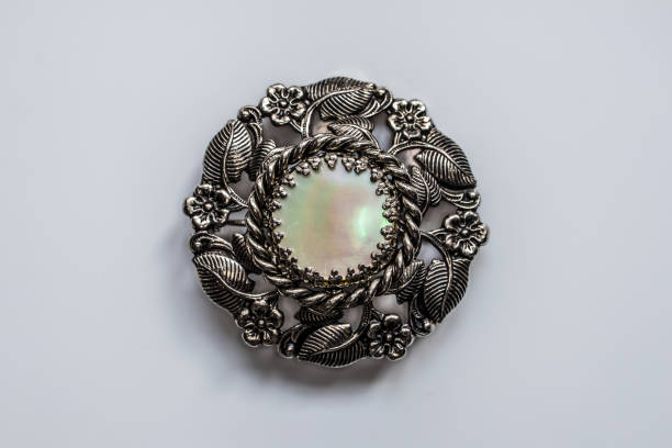 vintage argento belle spille da donna - brooch jewelry antique gem foto e immagini stock