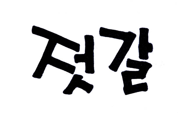 istock Jeotgal hand written in korean food name 1205987771