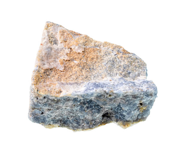 istock unpolished corundum rock cutout on white 1205991659