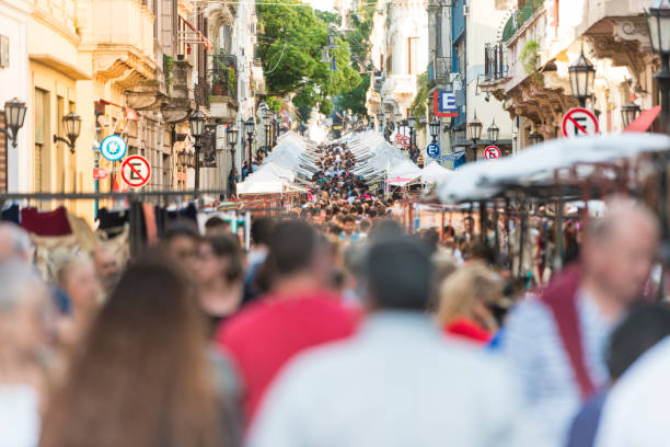 istock Buenos Aires San Telmo market street crowds 1205991679