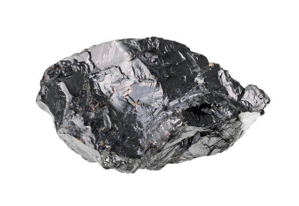 raw sphalerite ( zinc blende) rock cutout stock photo