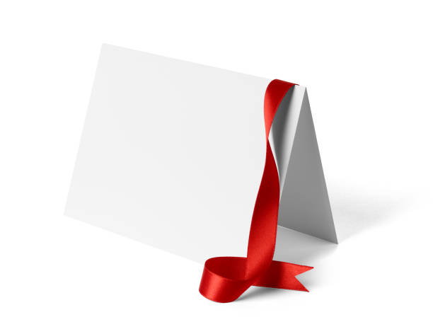 istock folded leaflet red ribbon bow paper template book desktop calendar 1205992891