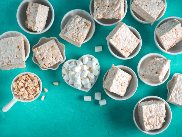 istock Homemade bars of Marshmallow and crispy rice 1205994393