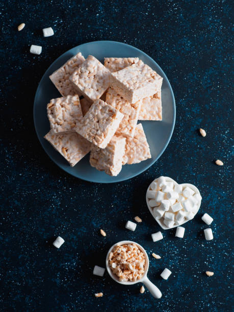 istock Homemade bars of Marshmallow and crispy rice 1205994429