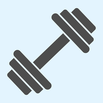 Dumbbells solid icon. Heavy weights barbel. Sport vector design concept, glyph style pictogram on white background, use for web and app. Eps 10