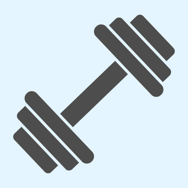 Dumbbells solid icon. Heavy weights barbel. Sport vector design concept, glyph style pictogram on white background, use for web and app. Eps 10. Dumbbells solid icon. Heavy weights barbel. Sport vector design concept, glyph style pictogram on white background, use for web and app. Eps 10 gym icons stock illustrations