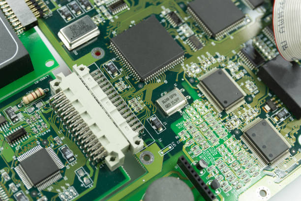 istock Electronic circuit board part of electronic machine component concept technology of computer circuit hardware 1206001929