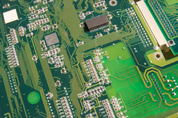 istock Electronic circuit board part of electronic machine component concept technology of computer circuit hardware 1206001964