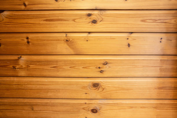 istock Brown wooden plank wall background texture, retro design soft light colors 1206003788