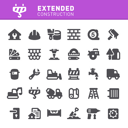 Construction, construction site, repair, home repair, icon, icon set, home improvement, work tools