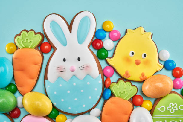istock Easter ginger cookies and peanut candies. 1206025350