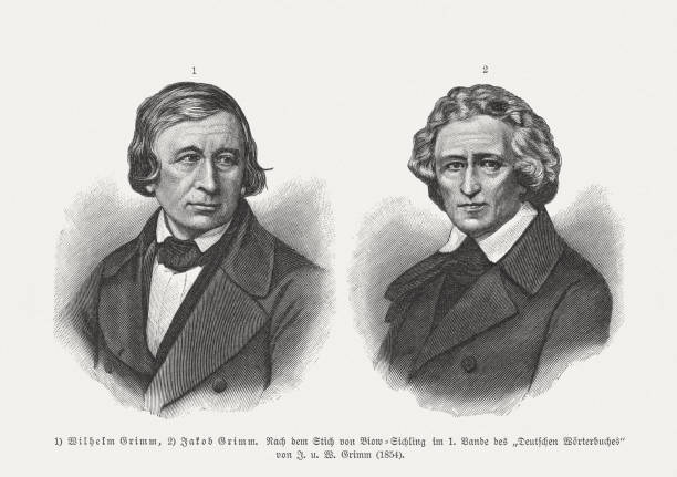  Ilustración de Los Hermanos Wilhelm Y Jacob Grimm Grabados En Madera Publicados En   y más Vectores Libres de Derechos de Guillermo Grimm