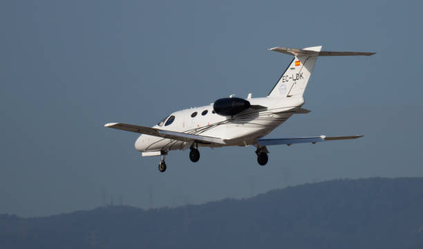 barcelona, el prat - 26 stycznia 2020: samoloty ec-ldk - cessna 510 citation mustang ląduje w porcie lotniczym el prat miasta barcelona - cessna_510 zdjęcia i obrazy z banku zdjęć