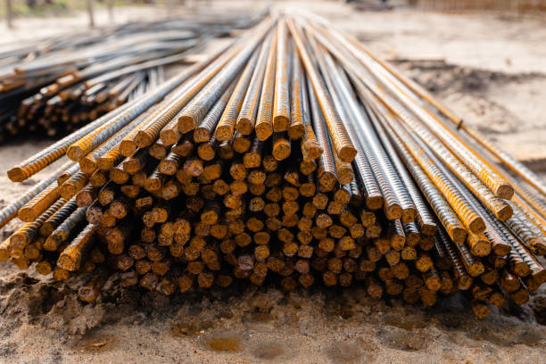 istock Reinforcing steel at the construction site 1206029903