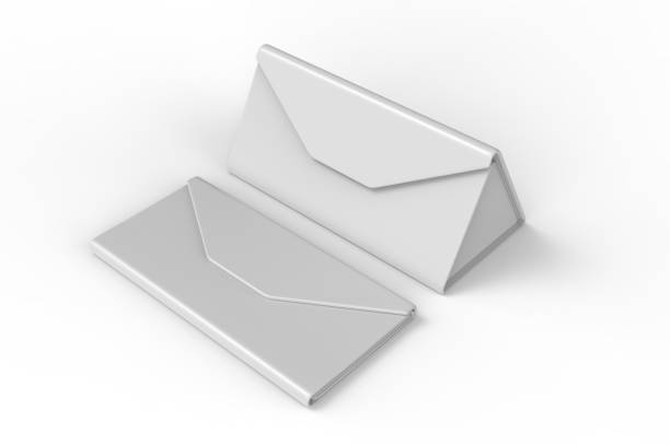 istock Blank Folding Triangle Magnetic Hard Case Box for Sunglasses for branding design. 3d render illustration. 1206031689