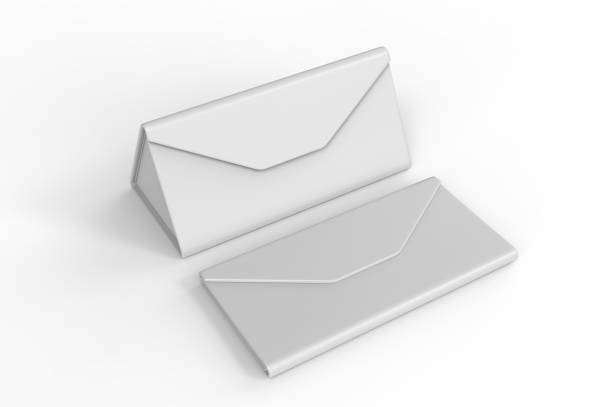 istock Blank Folding Triangle Magnetic Hard Case Box for Sunglasses for branding design. 3d render illustration. 1206031693