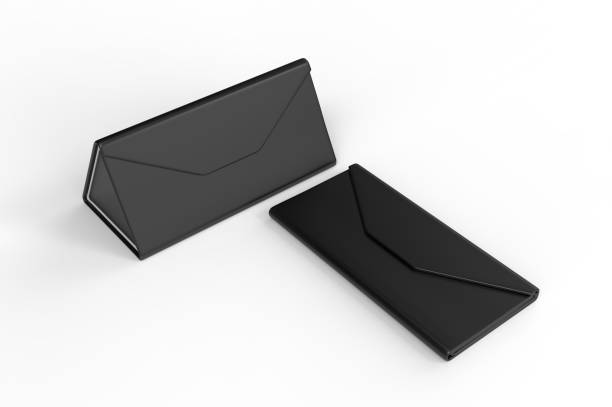 istock Blank Folding Triangle Magnetic Hard Case Box for Sunglasses for branding design. 3d render illustration. 1206031855