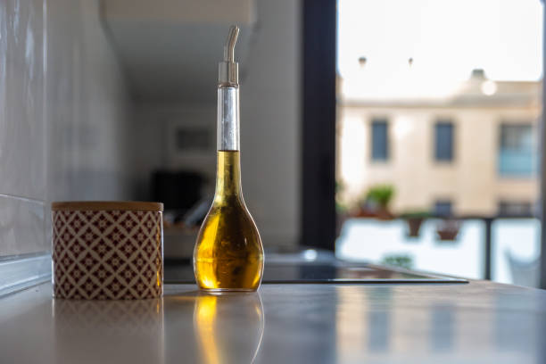 oil in a bottle in the kitchen