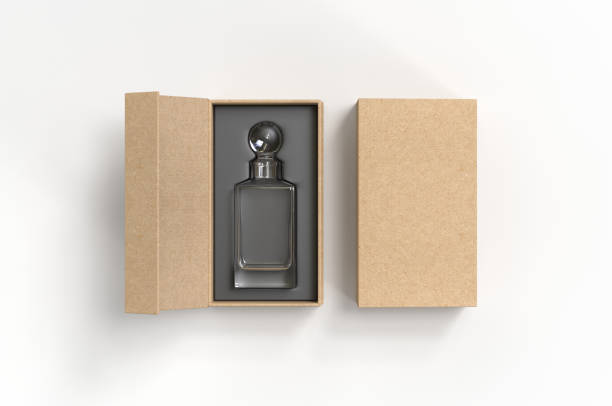 istock Whiskey decanter bottle Gift Box for branding and mock up. 3d render illustration. 1206034485