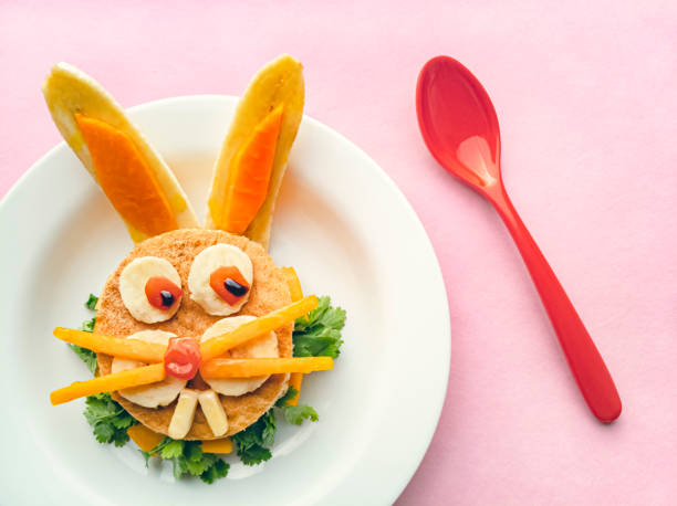 istock Sandwich made in the shape of rabbit’s funny face. 1206037285