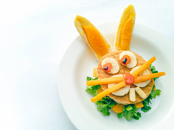 istock Sandwich made in the shape of rabbit’s funny face. 1206037306
