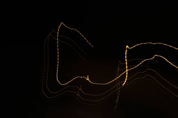 istock Colorful Abstract Long Exposure Light Art with Black Background 1206041379