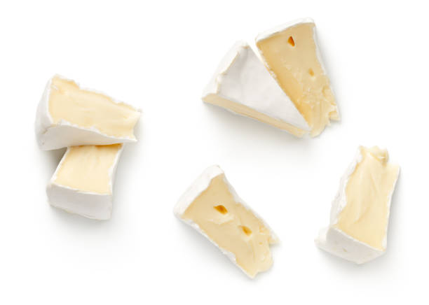 istock Camembert Cheese Isolated On White Background 1206043229