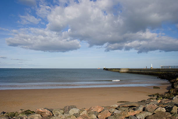 istock Entrance to Aberdeen harbour, Scotland 120604501