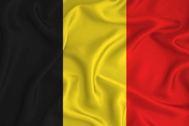istock Belgium flag on the background texture. Concept for designer solutions. 1206055111