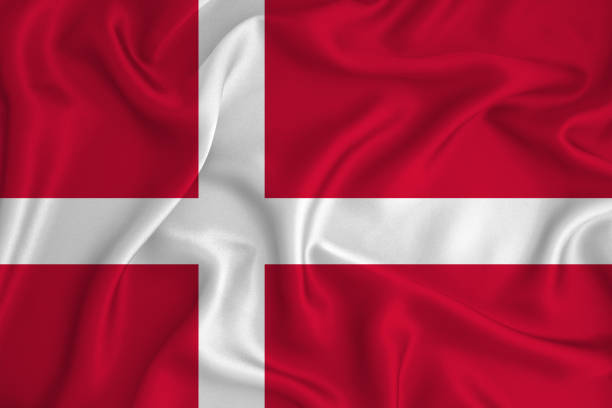 istock Denmark flag on the background texture. Concept for designer solutions. 1206055381