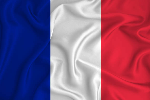 istock France flag on the background texture. Concept for designer solutions. 1206055433