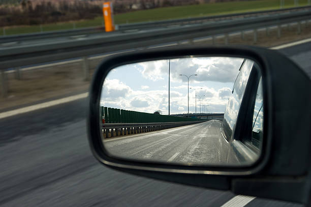 istock Landscape in the mirror of a car 120605713