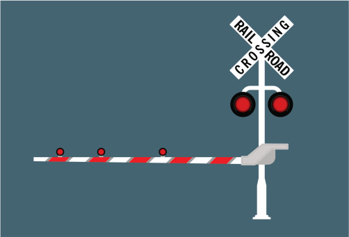 Railroad Crossing Sign. Easy esitability No gradients, No Transparencies, No Mesh.