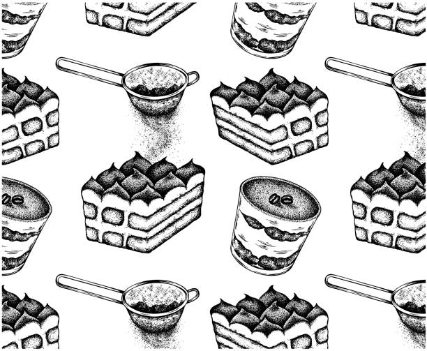 векторная иллюстрация. - biscotti italian culture cookie restaurant stock illustrations