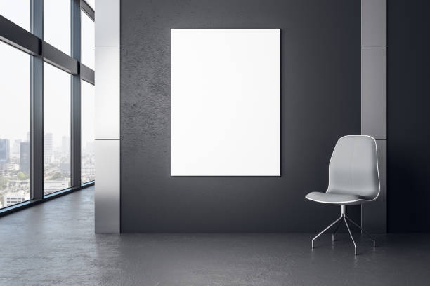 istock Concrete interior with poster 1206075382