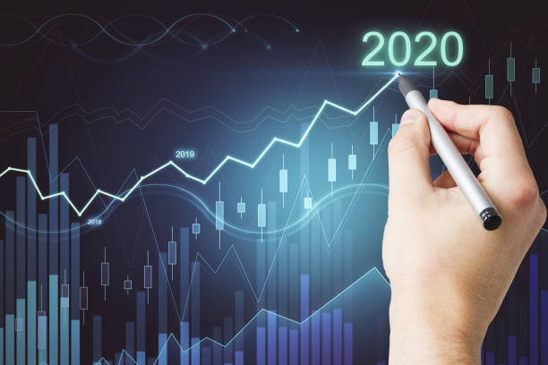 istock Graph of success in 2020 year 1206076308