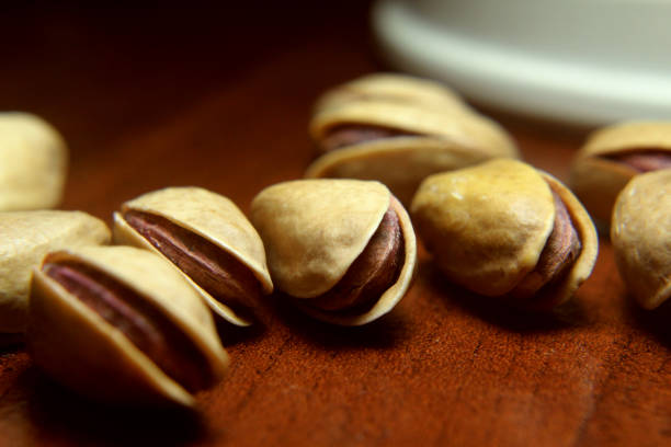 pistachios nuts close-up and macro photos